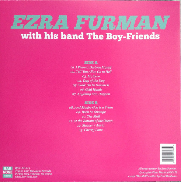 Image of Back Cover of 3034016E: LP - EZRA FURMAN, Day of the Dog (Bar None; brn223lp, US 2023 Reissue, Inner)   NEW/NEW