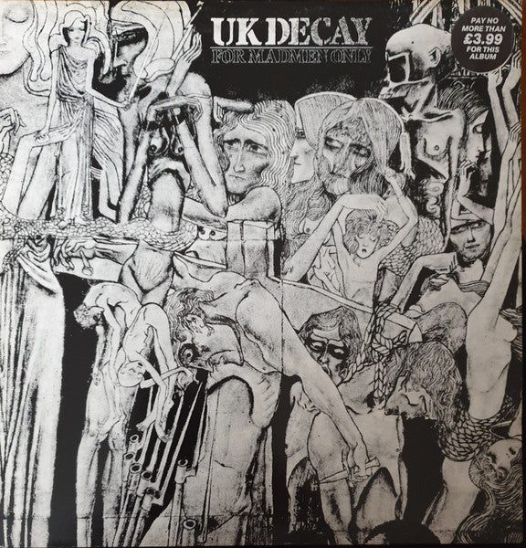 Image of Front Cover of LP - VG/VG - UK DECAY, For Madmen Only (Fresh; FRESHLP5, UK 1981, Gatefold, Stickered Sleeve), A few light surface marks, Some foxing inside gatefold. ,  - 4416076C