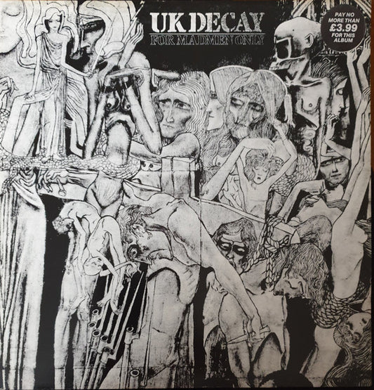 Image of Front Cover of LP - VG/VG - UK DECAY, For Madmen Only (Fresh; FRESHLP5, UK 1981, Gatefold, Stickered Sleeve), A few light surface marks, Some foxing inside gatefold. ,  - 4416076C