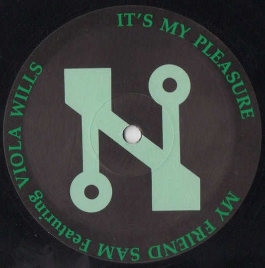 Image of Front Cover of 12" - G+/G+ - MY FRIEND SAM FEATURING VIOLA WILLS, It's My Pleasure (Network Records; NWKT47, UK 1992, Promo, Plain Sleeve), lots of light marks. original company sleeve - peeling, creasing and edge wear, A1 - It's My Pleasure (Club Mix)A2 - It's My Pleasure (U.S. Radio Mix)B1 - It's My Pleasure (Dub Version)B2 - It's My Pleasure (Percapella) - 3446136S