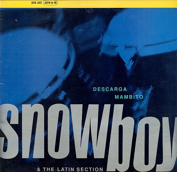 Image of Front Cover of 2214365C: LP - SNOWBOY & THE LATIN SECTION, Descarga Mambito (Acid Jazz; JAZIDLP 40, UK 1991, Picture Sleeve) Sticker ghost on front of sleeve  VG/VG+