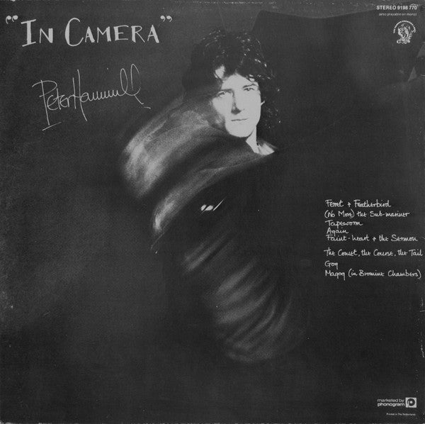 Image of Back Cover of 3724185E: LP - PETER HAMMILL, In Camera (Charisma Hatter; 9198770, Netherlands 1974)   VG/VG+