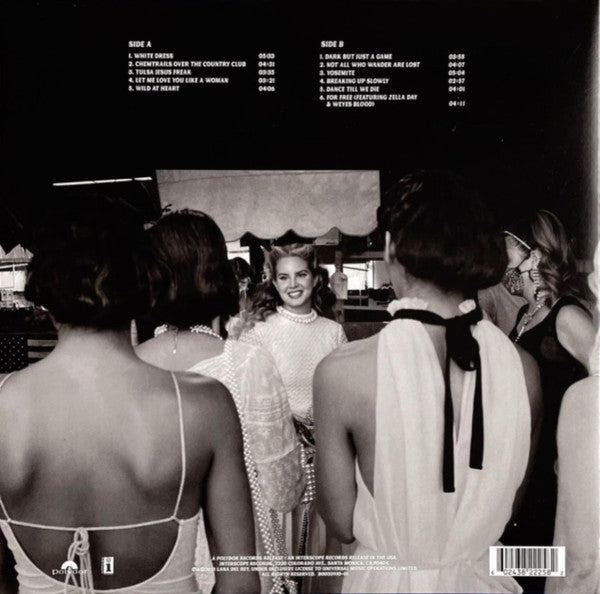Image of Back Cover of 4915132C: LP - LANA DEL REY, Chemtrails Over The Country Club (Polydor; B0033910-01, UK, Europe & US 2021, Gatefold, Inner, Record Store Day Limited To 15,000 On Blue (Cobalt) Translucent Vinyl)   VG/VG