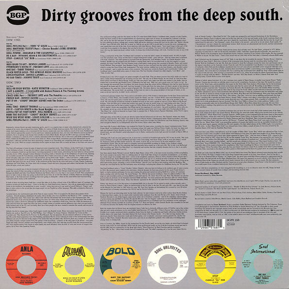 Image of Back Cover of 2555225S: 2xLP - VARIOUS, Southern Funkin' - Louisiana Funk & Soul 1967-1979 (BGP Records ; BGP2 168, UK 2006)   NEW/NEW