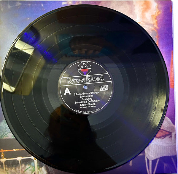 Image of Label Cover of LP - VG/G+ - WEYES BLOOD, Titanic Rising (Sub Pop; SP1232, Europe 2019, Inner), Sleeve has a corner crease.,  - 4116165C