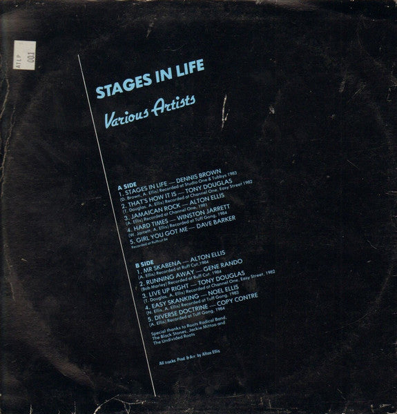 Image of Back Cover of 0546181S: LP - VARIOUS ARTISTS, Stages In Life (All Tone; A.T.LP001, UK 1980s) Light marks only  VG/VG