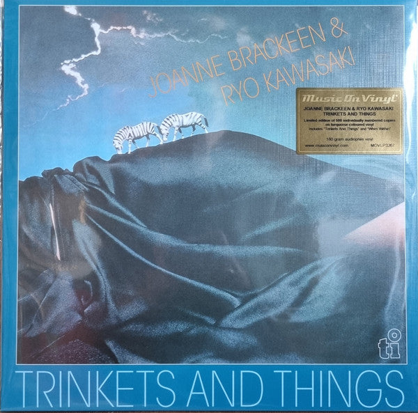 Image of Front Cover of 2333143E: LP - JOANNE BRACKEEN & RYO KAWASAKI, Trinkets And Things (Timeless; MOVLP3267, Europe 2023, Textured Sleeve, Numbered Limited Edition of 500, 180 Gram Audiophile Pressing, Turquoise Vinyl)   NEW/NEW