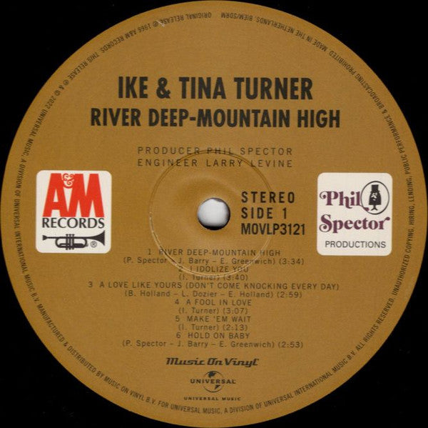 Image of Label Cover of 2353148S: LP - IKE & TINA TURNER, River Deep - Mountain High (Music On Vinyl; MOVLP3121, Europe 2022 Reissue, 180 Gram Audiophile Pressing)   NEW/NEW