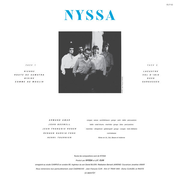 Image of Back Cover of 2714273C: LP - NYSSA MUSIQUE, Comme Au Moulin (Ici Bient t; IBLP-02, France 2021, Insert) Light paper scuffs, nothing that affects play.   VG+/VG