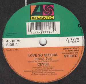 Image of Front Cover of 4124179E: 7" - CEYBIL, Love So Special (Atlantic; A 7779, UK 1990) Light marks only  /VG