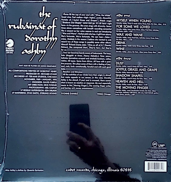 Image of Back Cover of LP - NEW/NEW - DOROTHY ASHBY, The Rubaiyat Of Dorothy Ashby (Verve Records; B0037200-01, Worldwide 2023 Reissue, 180 Gram Vinyl), ,  - 2216337C