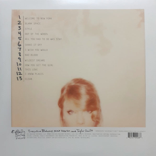 Image of Back Cover of 4234012E: 2xLP - TAYLOR SWIFT, 1989 (Big Machine Records; 0602547092687, Europe 2022 Reissue, Gatefold)   NEW/NEW