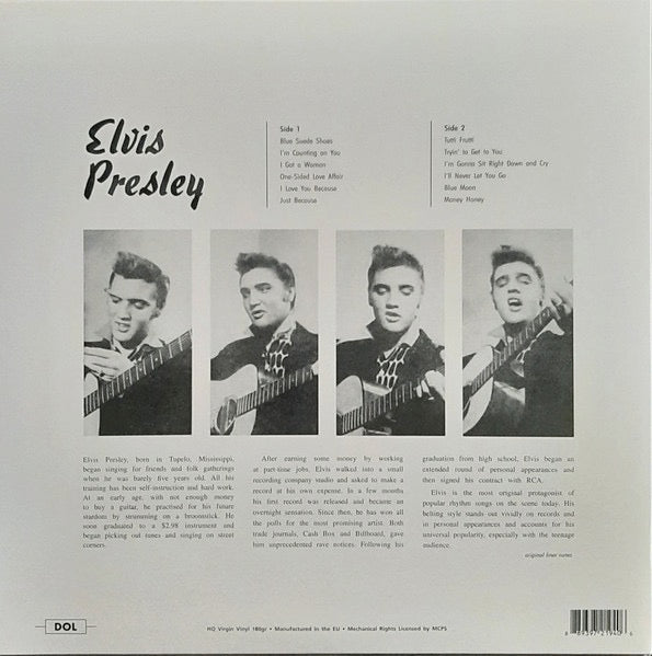 Image of Back Cover of 4854182S: LP - ELVIS PRESLEY, Elvis Presley (DOL; DOL940HG, Europe 2017 Reissue, Gatefold, 180 Gram Vinyl)   NEW/NEW