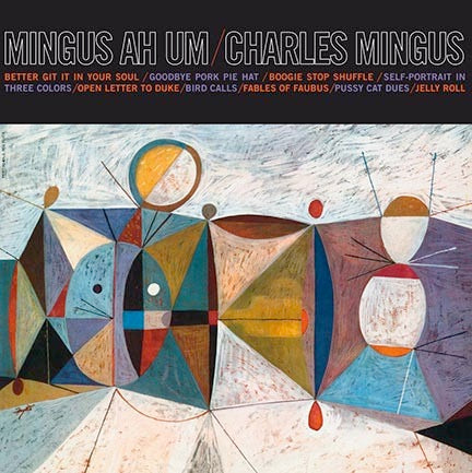 Image of Front Cover of 4714618C: LP - CHARLES MINGUS, Mingus Ah Um (DOL; DOL717HB, Europe 2019 Reissue, Blue Vinyl)   NEW/NEW