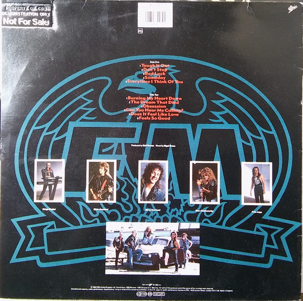 Image of Back Cover of 1444075S: LP - FM, Black Noise (Visa; 7007, UK 1978)   VG+/VG+