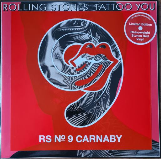 Image of Front Cover of LP - VG+/VG+ - THE ROLLING STONES, Tattoo You (Rolling Stones Records ; CUNS 39114,   2021 Reissue, Printed Plastic Outer Sleeve, Inner, 180 Gram Red Vinyl, Half-Speed Mastered, Ltd to 1000, One of 500 sold at Stones' Carnaby Street store with store sticker), ,  - 3146017S