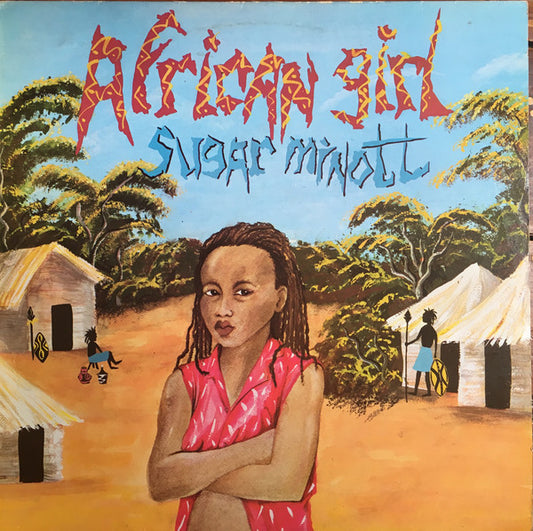 Image of Front Cover of LP - G+/G+ - SUGAR MINOTT, African Girl (Black Roots; BR LP 3000 E, UK 1981, Red print on white.), few marks and scuffs both sides. ring and edgewear to sleeve. few corner dings,  - 2046031S