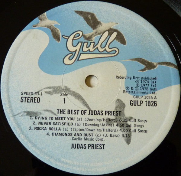 Image of Label Cover of LP - VG/VG+ - JUDAS PRIEST, The Best Of (Gull; GULP 1026, UK 1978), ,  - 1526040E
