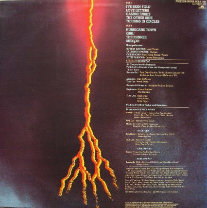 Image of Back Cover of 5015202C: LP - STAMPEDE, Hurricane Town (Polydor; POLS 1083, UK 1983, Promo, NO Merch Insert) Gold Promo Stamp On Rear Sleeve  VG/VG+