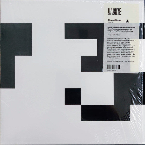 Image of Front Cover of 2xLP - VG+/VG+ - DABRYE, Three/Three (Ghostly International; GI-303, US 2018, Booklet), Couple superficial marks on vinyl. Sleeve still in opened shrinkwrap.,  - 2446264S