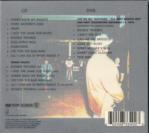 Image of Back Cover of 4915314C: 2xCD - LYNYRD SKYNYRD, Gimme Back My Bullets (Geffen Records; 0602498334003, Europe 2006 Reissue, Digipak & Outer, Booklet)   VG+/VG+