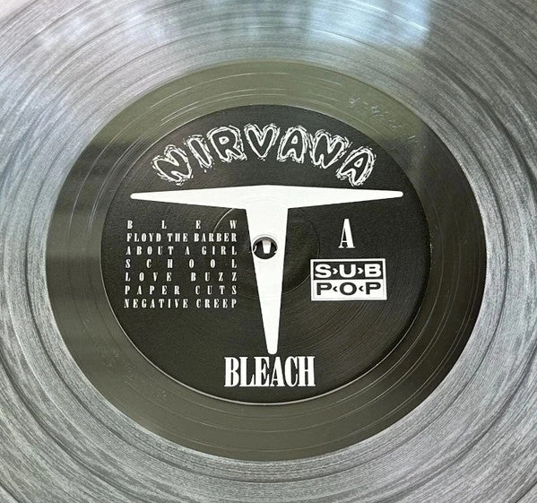 Image of Label Cover of LP - VG+/EX - NIRVANA, Bleach (Sub Pop; SP34RTX, UK & US 2023 Reissue, Inner, Limited Clear Crystal Clear, Obi), ,  - 3846185S