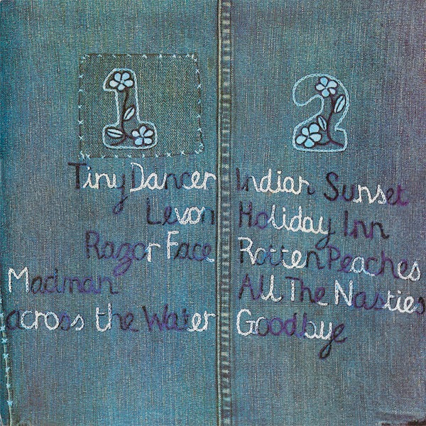 Image of Back Cover of LP - VG+/VG - ELTON JOHN, Madman Across the Water (DJM Black Yellow and Silver; DJH20420, UK 1971, Gatefold Textured Sleeve, Stapled In Bklet), ,  - 2726191E