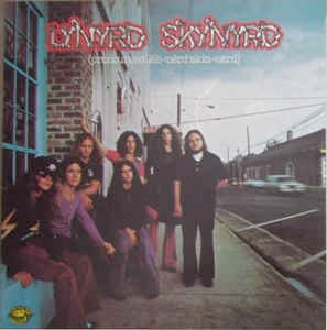 Image of Front Cover of LP - VG/G - LYNYRD SKYNYRD, pronounced leh-nerd skin-nerd (MCA Black Rainbow; MCG3502, UK 1974, Gatefold), Disc slightly warped, surface noise, hairlines. Heavy edge wear, spine unreadable, discolouration. ,  - 4246431S