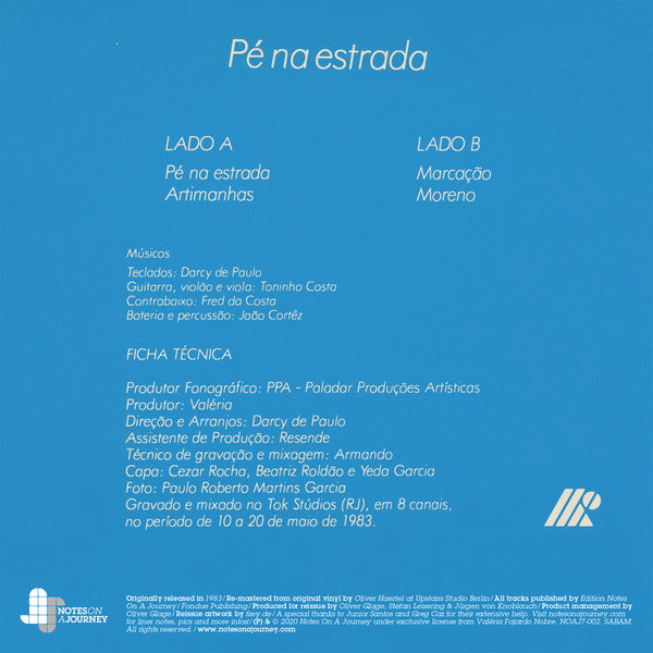 Image of Back Cover of 7" EP - EX/EX - VAL RIA, P  Na Estrada (PPA [Paladar Produ  es Artisticas] ; PPA 016, Germany 2020 Reissue, Picture Sleeve), ,  - 2056151S