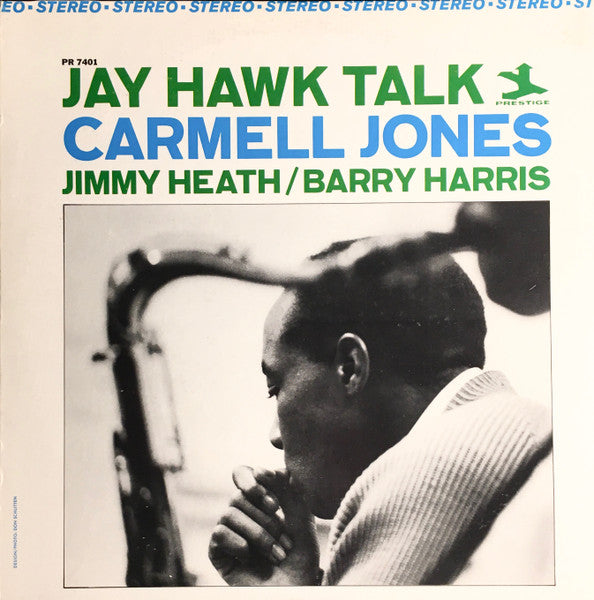 Image of Front Cover of LP - VG/VG+ - CARMELL  JONES, Jay Hawk Talk (Prestige; PR 7401, US Reissue, Pasteback Sleeve), Light marks, Plays well. Light sticker residue on sleeve.,  - 4226241E