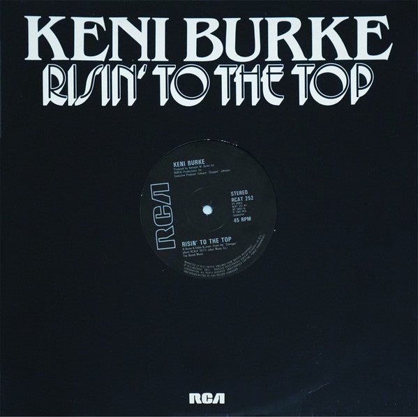 Image of Front Cover of 12" - /G - KENI BURKE, Risin To The Top / Hang Tight (RCA; RCAT252, UK 1982, Plain seeve), Light marks and ring wears, plays G+/VG.,  - 3546124S