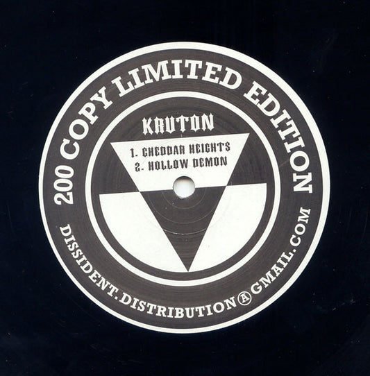 Image of Front Cover of 12" - /VG - KRUTON, Cheddar Heights / Hollow Demon (Dissident; KRUTON 2, UK 2008, Single Sided), ,  - 1426385E