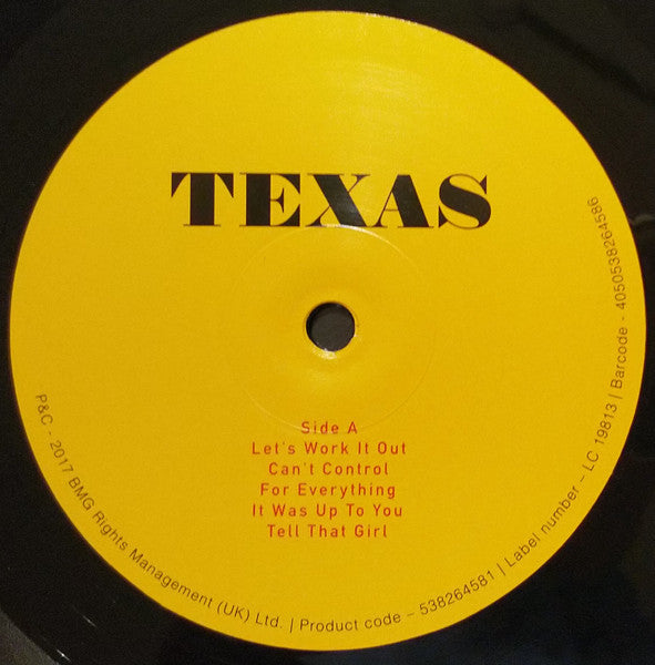 Image of Label Cover of 1144375S: LP - TEXAS, Jump On Board (BMG; 538264581, UK 2017, Inner)   VG+/VG+