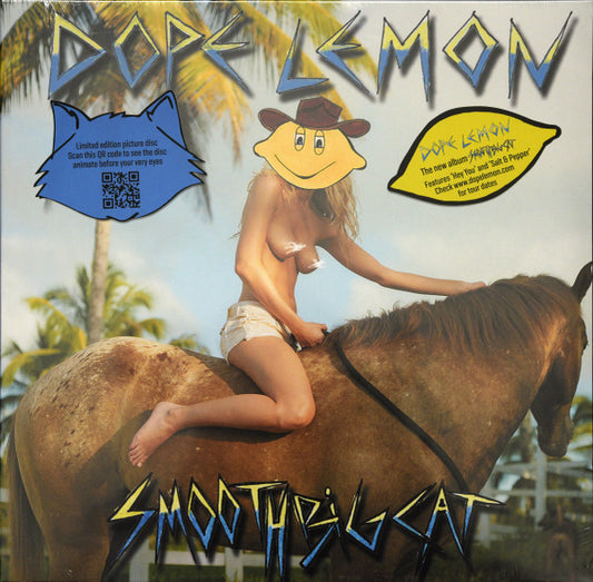 Image of Front Cover of LP - EX/EX - DOPE LEMON, Smooth Big Cat (; 538504181, Australia 2019, Scratch Card, 2 Small Inserts, Limited Edition, Yellow Wild Cat, Phonotropic Picture Disc), Opened Instore, Still In Stickered Shrinkwrap,  - 0926191E