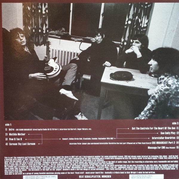 Image of Back Cover of LP - VG/VG - PINK FLOYD, Happening At The  Golden Circle  (Beat Schallplatten; PF1967, Germany ), ,  - 2726281E