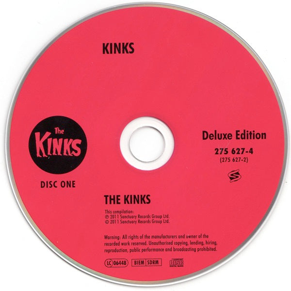 Image of Label Cover of 0336160E: 2xCD - THE KINKS, Kinks (Sanctuary; 275 627-4, UK & Europe 2014, Digipak, Deluxe Edition )   VG+/VG+
