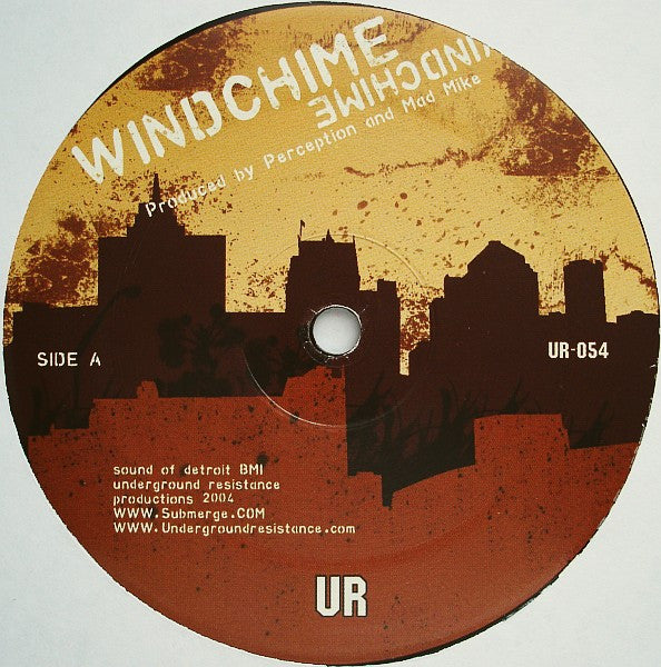 Image of Front Cover of 3925034E: 12" - PERCEPTION & MAD MIKE, Windchime (Underground Resistance; UR-054, US 2004, Plain Sleeve)   /G+
