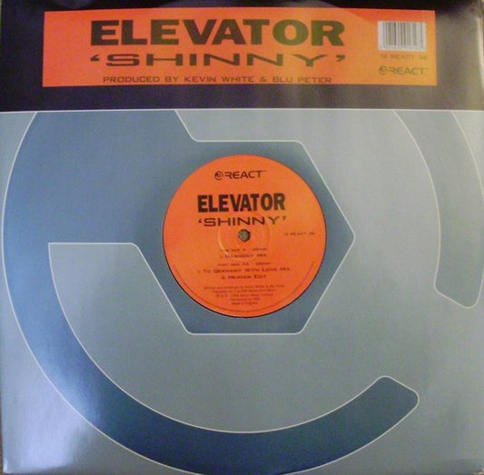 Image of Front Cover of 12" - G+/G+ - ELEVATOR, Shinny (React; 12 REACT 36, UK 1994, Die Cut Company Sleeve), ,  - 1716395C