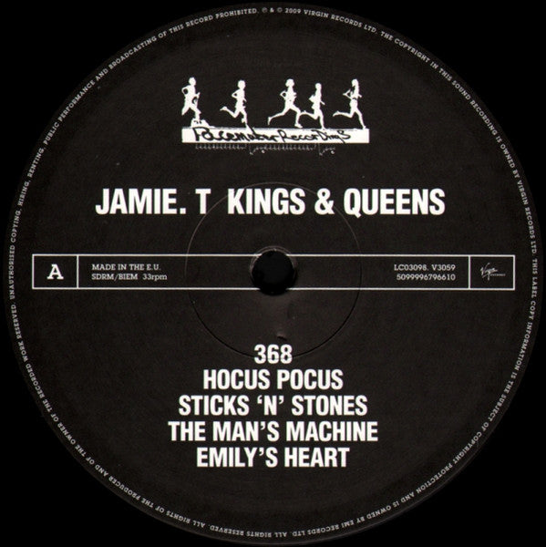 Image of Label Cover of 4614070C: LP - JAMIE T, Kings & Queens (Virgin; V3059, Europe 2009, Gatefold, Inner) Light ring wear on sleeve. Still in shrinkwrap.  VG/VG