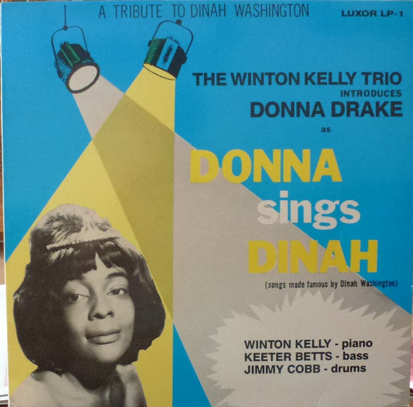 Image of Front Cover of LP - VG/EX - DONNA DRAKE, Donna Sings Dinah (Luxor Records; LP-1, Spain 1988 Reissue), Light wear to sleeve with evidence of previous price sticker.,  - 3646166S