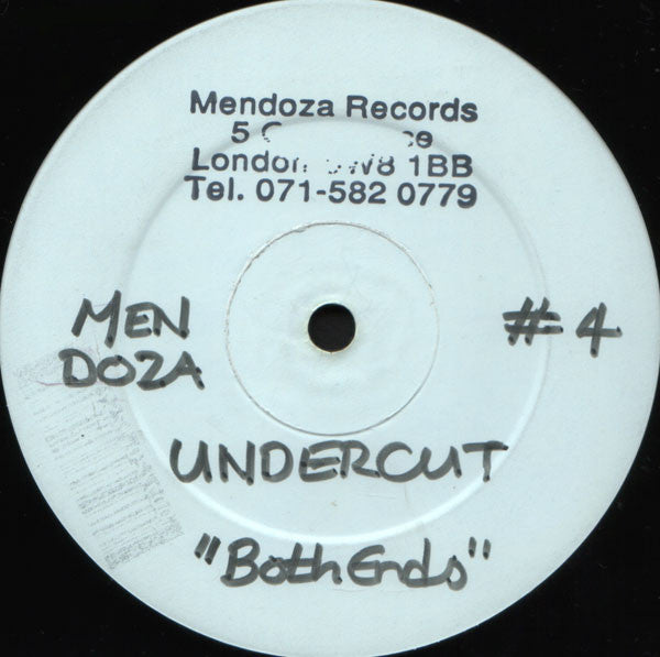 Image of Front Cover of 12" - /G - UNDERKUT, Both Ends (Mendoza Records; MEN 004, UK 1991, Stamped White Label), Marks across both sides, causing noticeable crackle throughout.,  - 2346200S