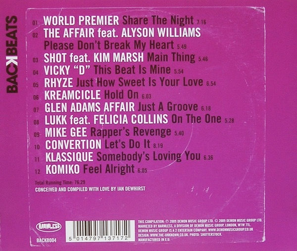 Image of Back Cover of 1134181E: CD - VARIOUS, Boogie's Gonna Getcha (80s New York Boogie) (Harmless; BACKB004, UK 2009)   VG+/VG+