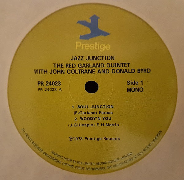 Image of Label Cover of LP - VG/VG - THE RED GARLAND QUINTET FEATURING JOHN COLTRANE AND DONALD BYRD, Jazz Junction (Prestige; PR 24023, UK 1973, Gatefold, Mono, remastered), Some light marks to discs.,  - 4016340C