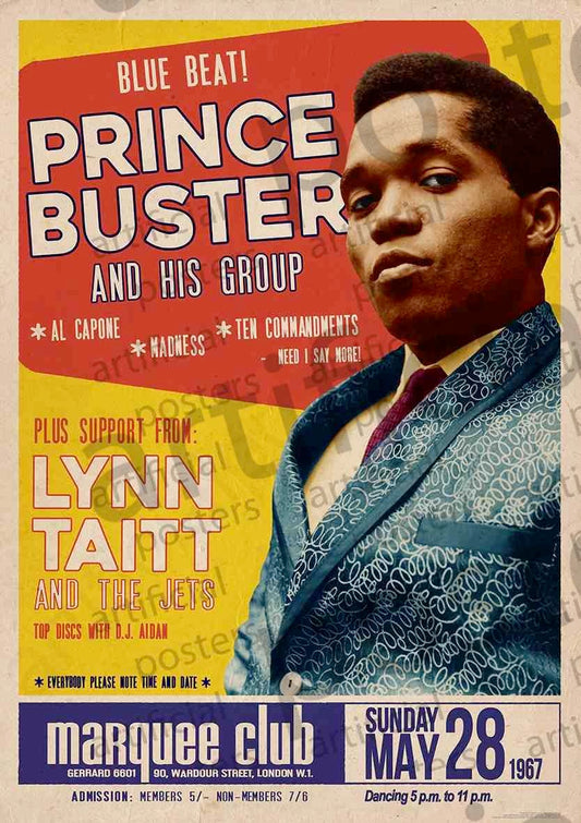 Image of Front Cover of 3815241C: Accessories - PRINCE BUSTER, Poster (84.1cm x 59.4cm; ART232, UK )   NEW/NEW