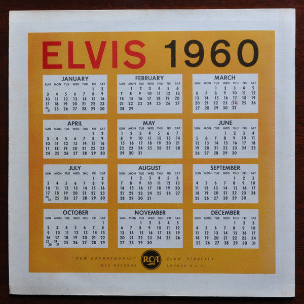 Image of Back Cover of LP - VG/VG - ELVIS PRESLEY, A Date With Elvis (RCA Victor Red Spot; RD-27128, UK 1964 Reissue, Front Laminated Non-Flipback Sleeve), ,  - 2926049E
