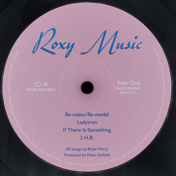 Image of Label Cover of LP - VG/VG - ROXY MUSIC, Roxy Music (Virgin; ROXYLP 1, Europe 2017 Reissue, Gatefold, Half-Speed Mastered), Strong VG Throughout,  - 1926188E