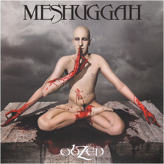 Image of Front Cover of 3034202E: 2xLP - MESHUGGAH, obZen (Atomic Fire; AF0088V, Europe 2023 Reissue, Gatefold, Insert, White with Blue Splatter Vinyl, Limited Edition, Remastered, 15th Anniversary Edition)   NEW/NEW