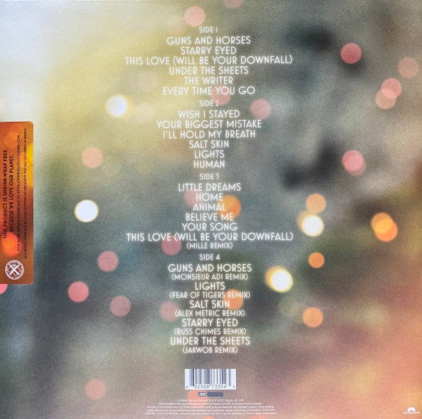 Image of Back Cover of 5044071S: 2xLP - ELLIE GOULDING, Lights 10 (Polydor; 0873354, Europe 2020 Reissue, 2 Inners, RSD 2020 Reissue With Bonus Album of Remixes) Stickered Sleeve  VG+/VG+