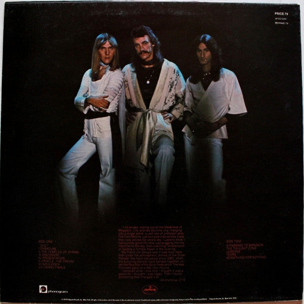 Image of Back Cover of LP - VG/VG - RUSH, 2112 (Mercury; PRICE 79, UK Reissue, Company Inner), A few wispy marks, Light wear to top edge of sleeve,  - 3316088C
