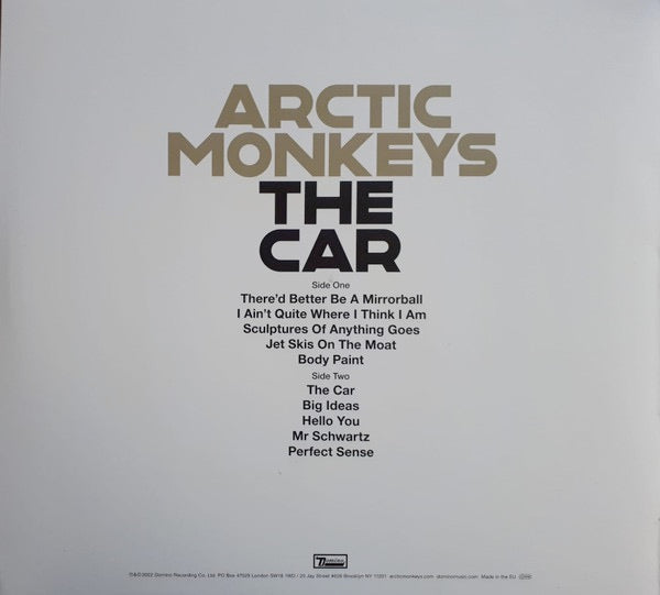 Image of Back Cover of LP - VG+/VG+ - ARCTIC MONKEYS, The Car (Domino; WIGLP455, Europe 2022, Inner), ,  - 2746008S